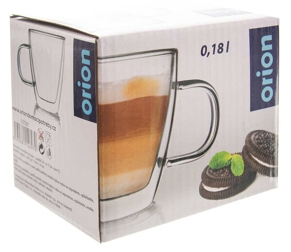 Orion duplafalú üvegbögre, 180 ml