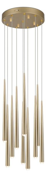 Aranyszínű LED függőlámpa ø 30 cm Cala – Trio Select