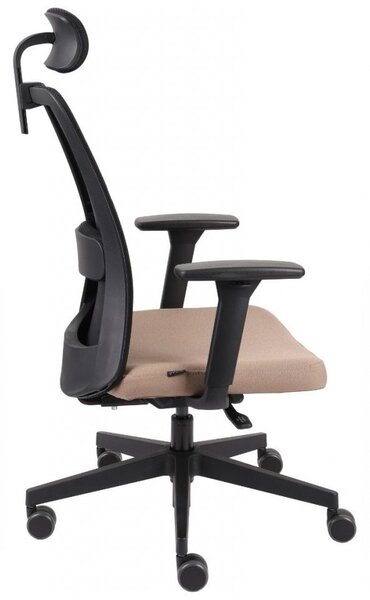 GRO-Nico BS HD Black ergonomikus forgószék deréktámasszal és fejtámlával