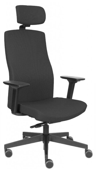 GRO-Team PRO HD Black karfás forgószék fejtámlával