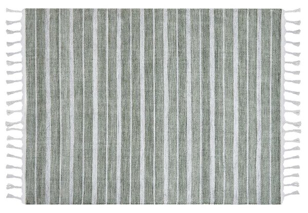 Fehér és zöld szőnyeg 140 x 200 cm BADEMLI