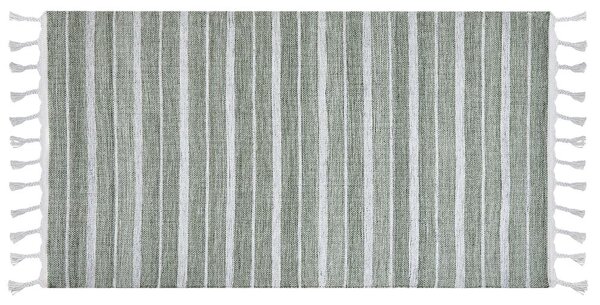 Fehér és zöld szőnyeg 80 x 150 cm BADEMLI