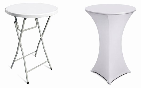 Stretch huzat bisztróasztalhoz Ø 80 cm - rugalmas terítő (több színben) szín fekete