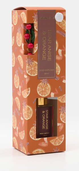 Sinsay - Illatosító diffúzor pálcikákkal Star Anise & Orange - borostyánszínű