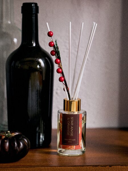 Sinsay - Illatosító diffúzor pálcikákkal Star Anise & Orange - borostyánszínű