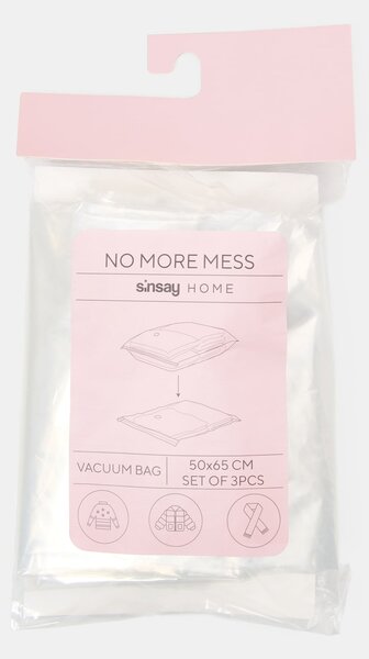 Sinsay - Vákuumos tárolózsákok 3 pack - fehér