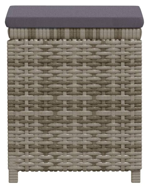 6 részes szürke polyrattan kerti ülőgarnitúra párnákkal