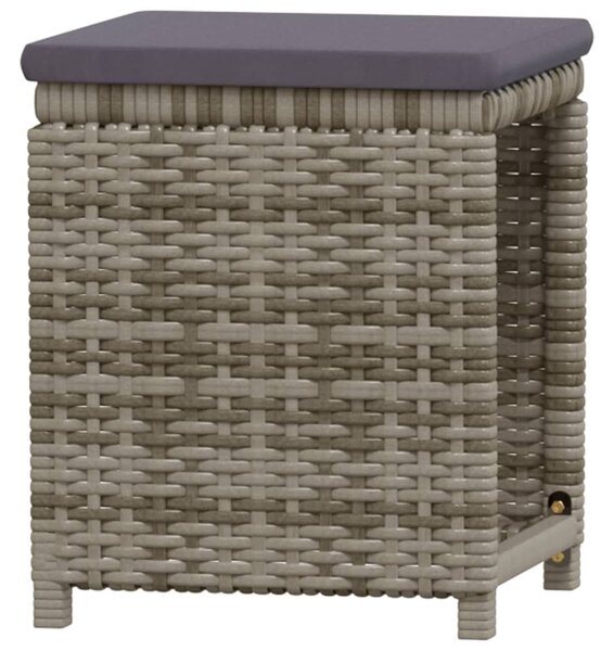 6 részes szürke polyrattan kerti ülőgarnitúra párnákkal