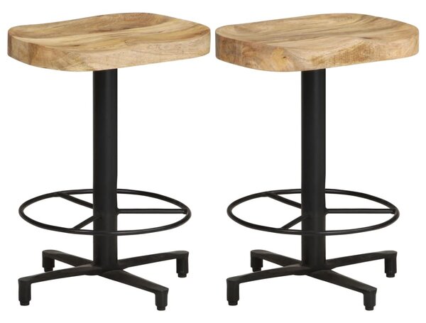2 db tömör mangófa bárszék 52 cm