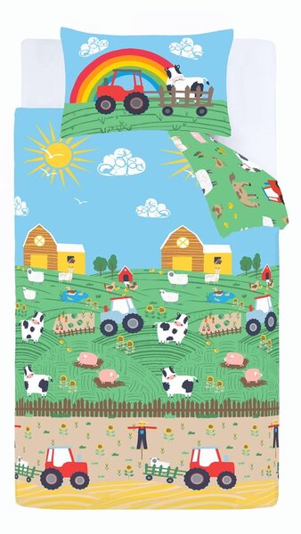 Gyerek ágyneműhuzat babaágyhoz 120x150 cm Farmyard Animals – Catherine Lansfield