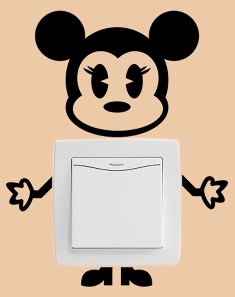 Matrica kapcsolóra "Minnie Mouse" 19x15 cm