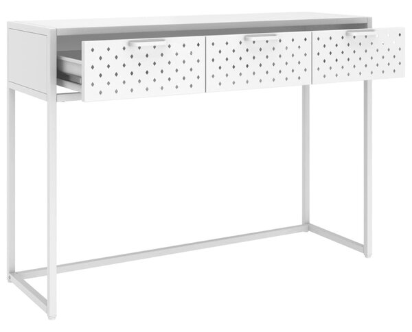 Fehér acél tálalóasztal 106 x 35 x 75 cm
