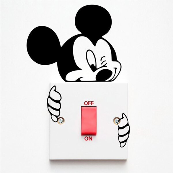 Matrica kapcsolóra "Mickey Mouse 3" 9x9cm