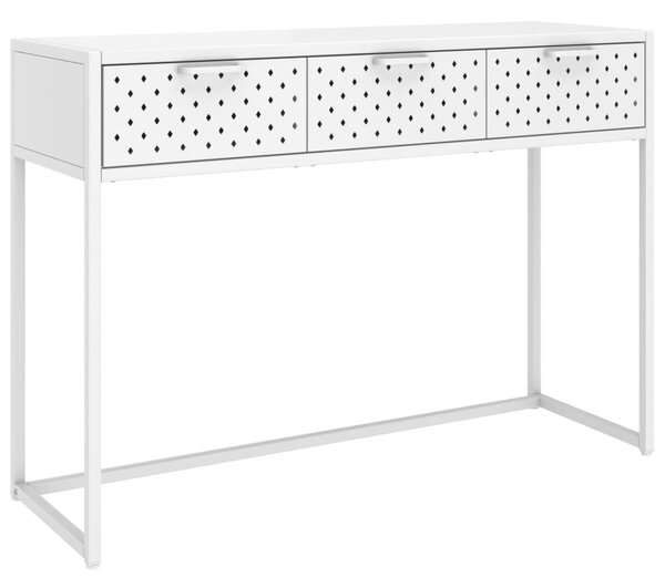 Fehér acél tálalóasztal 106 x 35 x 75 cm