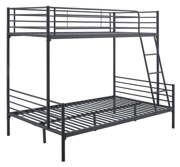 JAKS Fekete emeletes ágy 90/120 × 200 cm Tres