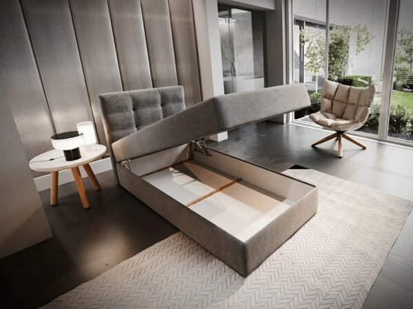 Kárpitozott boxspring ágy GLORIEN 80x200 cm bíbor Matrac: Bonell rugós matrac