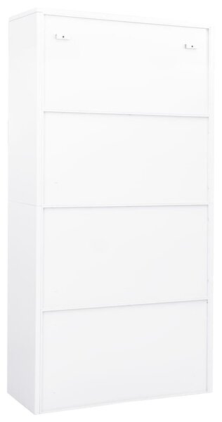 Fehér acél irodai szekrény 90 x 40 x 180 cm