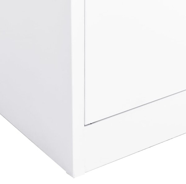 Fehér acél irodai szekrény 90 x 40 x 180 cm