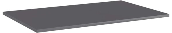 4 db magasfényű szürke forgácslap könyvespolc lap 80x50x1,5 cm