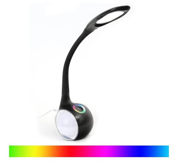 Platinet LED RGB Szabályozható asztali lámpa LED/7W/230V fekete PL0088