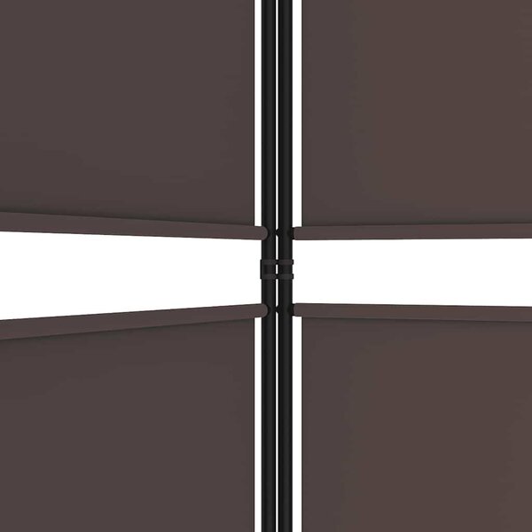 6 paneles barna szövet paraván 300x180 cm