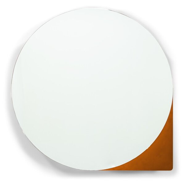 Téglavörös fém fali tükrös fürdőszoba szekrény 55x55 cm Sonnet – Spinder Design