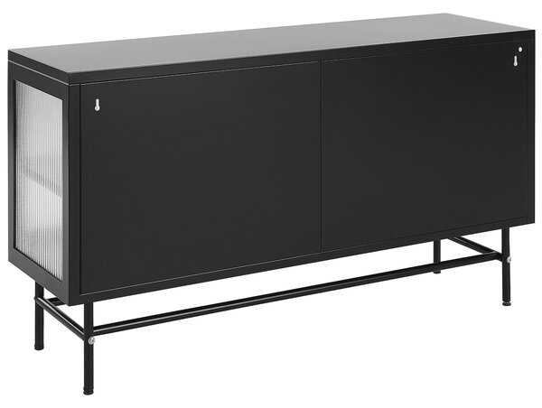 Vitrin DEVON Fém 115 cm Fekete