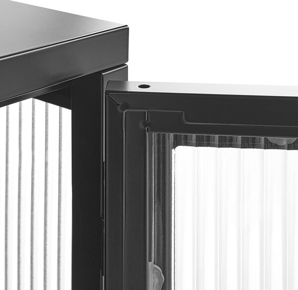 Vitrin DEVON Fém 115 cm Fekete