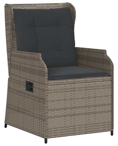 5 részes szürke polyrattan kerti ülőgarnitúra párnákkal