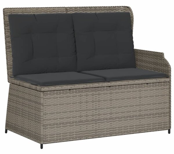 5 részes szürke polyrattan kerti ülőgarnitúra párnákkal