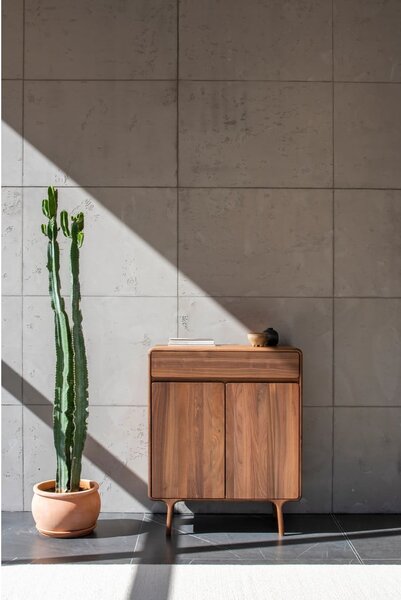 Barna diófa komód 90x110x45 cm Fawn – Gazzda