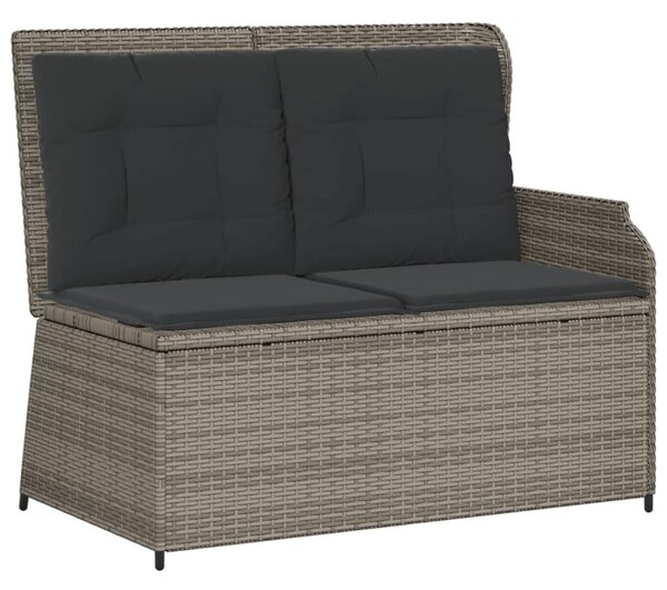 5 részes szürke polyrattan kerti ülőgarnitúra párnákkal