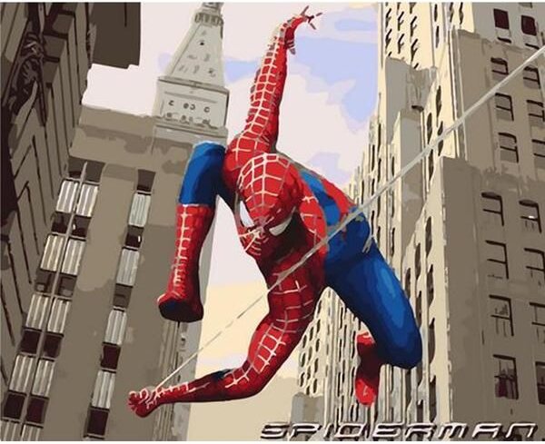 Festés számok szerint kép kerettel "Spider-man 3" 40x50 cm