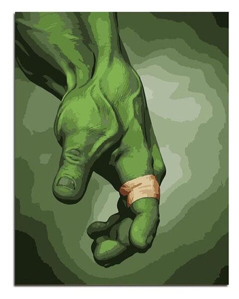 Festés számok szerint kép kerettel "Hulk" 40x50 cm