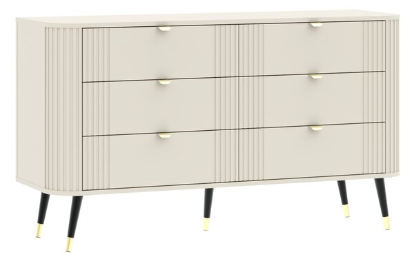 Komód Mormone 101, Közepes sűrűségű farostlemez, Laminált forgácslap, 80x138x40cm, Kasmír