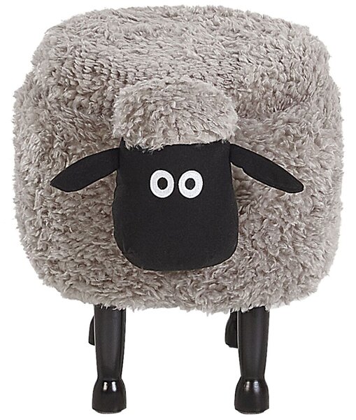 Állatos puff tárolóval SHEEP Szürke Bárány