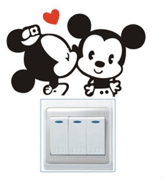 Matrica kapcsolóra "Mickey Mouse" 10x10cm