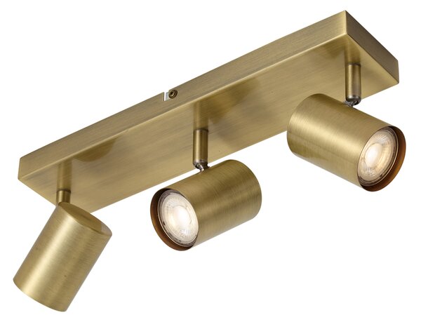 Modern mennyezeti lámpa bronz 3-lámpás állítható téglalap alakú - Jeana