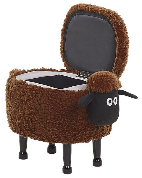 Állatos puff tárolóval SHEEP Barna Bárány