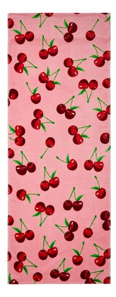 Rózsaszín pamut strandtörölköző 78x200 cm Cherries – Catherine Lansfield