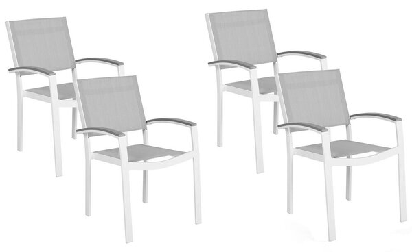 Szürke kerti szék négydarabos szettben PERETA