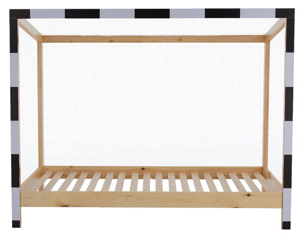 Gyerekágy 90 cm Facilmente (természetes + fehér + fekete) (ágyráccsal)