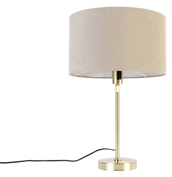 Asztali lámpa arany állítható ernyővel világosbarna 35 cm - Parte