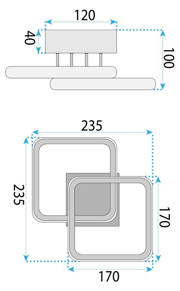 Mennyezeti Lámpa LHJ074-C BLACK