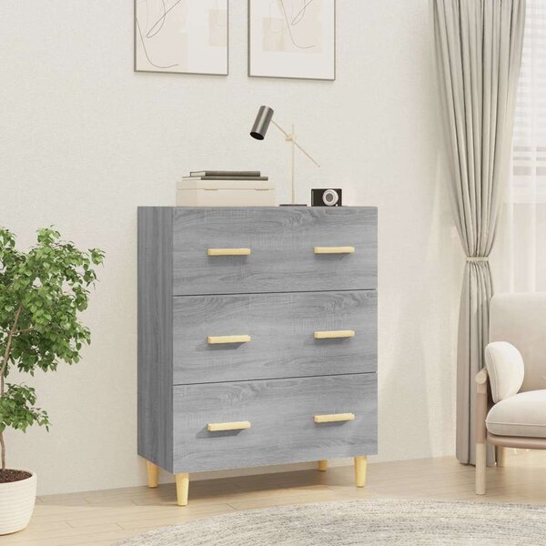 VidaXL szürke sonoma színű szerelt fa tálalószekrény 70 x 34 x 90 cm