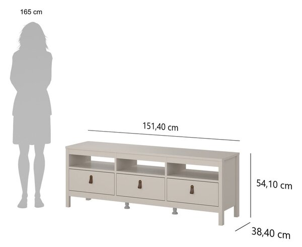 Szürkésbézs TV-állvány 151x54x38 cm Madrid – Tvilum