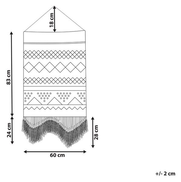 Függő dekoráció BAZDAN Pamut 107 cm Bézs