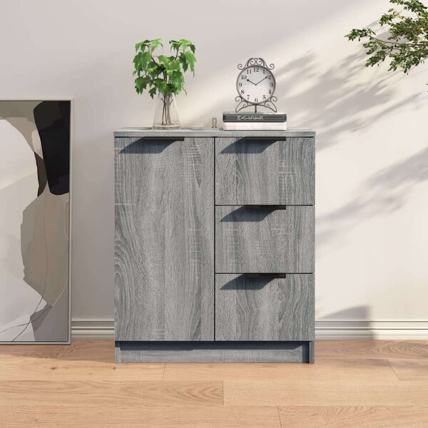 VidaXL szürke sonoma színű szerelt fa tálalószekrény 60 x 30 x 70 cm