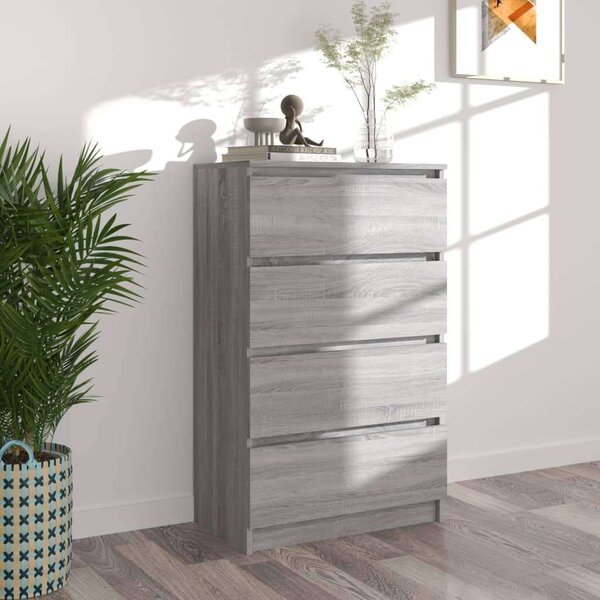 VidaXL szürke sonoma színű szerelt fa tálalószekrény 60 x 35 x 98,5 cm