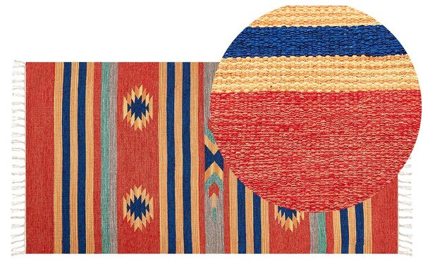 Színes kilim pamutszőnyeg 80 x 150 cm HATIS